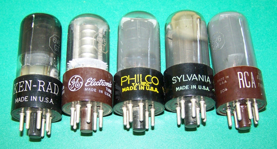 5 Vintage Made In USA Assorted Brand 6V6 Power Tubes. Guaranteed. Lot J4 TP